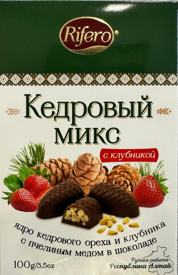 №1 Риф и ко Конфеты "Кедровый микс КЛУБНИКА" 100г     в Новом Уренгое