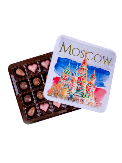  TM LORD Конфеты шоколадны MOSCOW(металлическая коробка)195г) в Новом Уренгое
