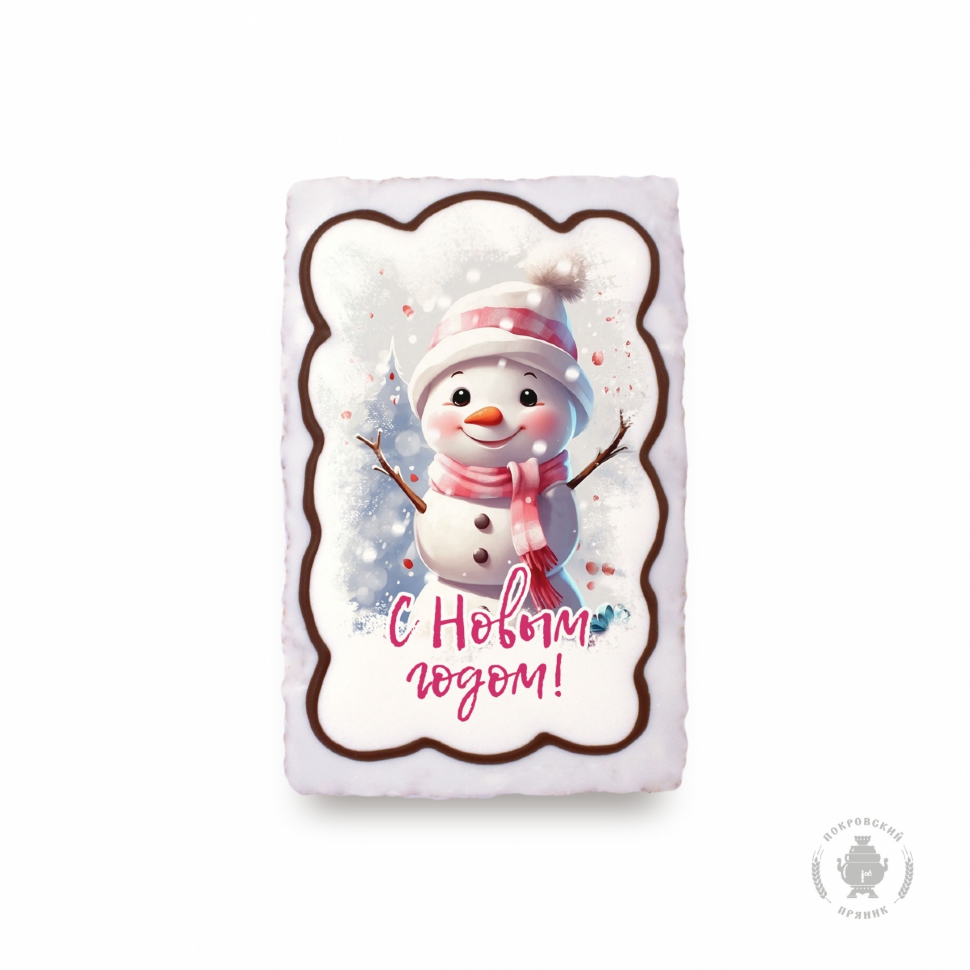  Пряник 130г новогодний Снеговик, (коробка 25шт) в Новом Уренгое